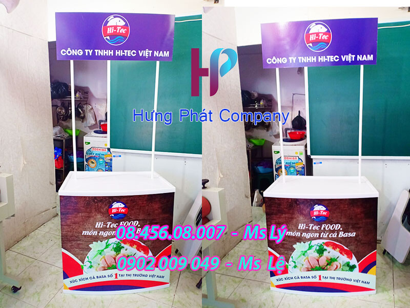 booth nhựa sampling lắp ráp đẹp