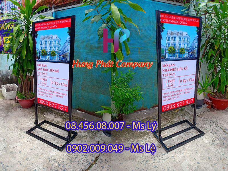 khung sắt quảng cáo