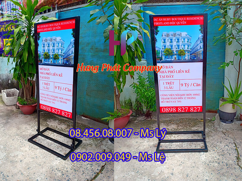 khung sắt quảng cáo chịu gió