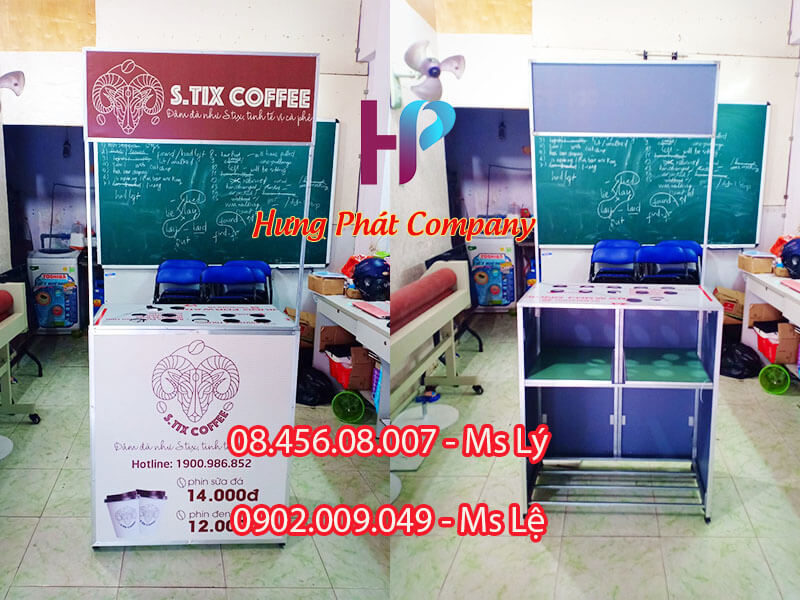 quầy bán trà sữa di động