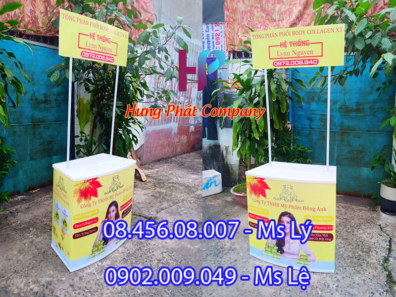 quầy nhựa tiếp thị sản phẩm