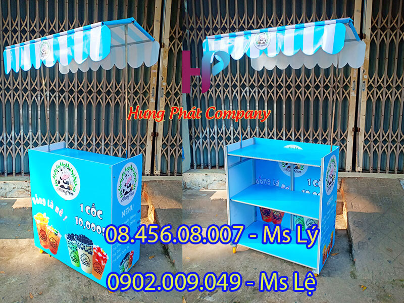 xe bán hàng lắp ráp bằng sắt di động