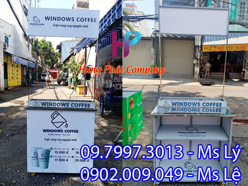 quầy cà phê lắp ráp bằng sắt đẹp