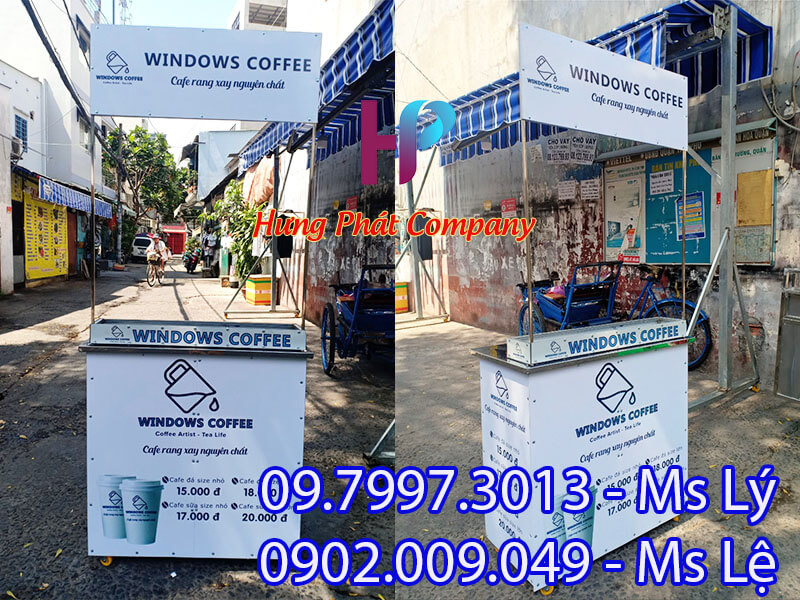 quầy cà phê lắp ráp bằng sắt