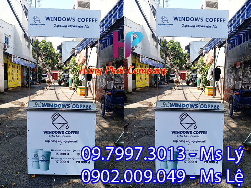 quầy cà phê lắp ráp bằng sắt đa năng