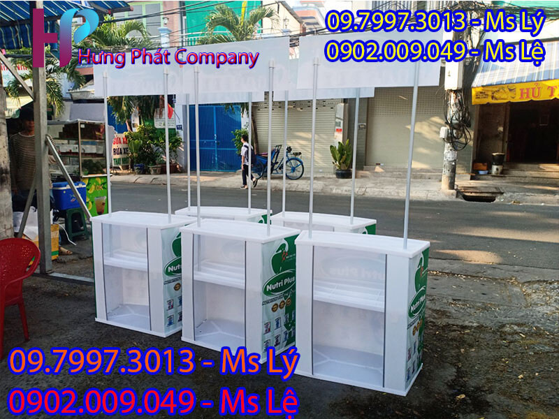 quầy sampling siêu thị bằng nhựa tiếp thị