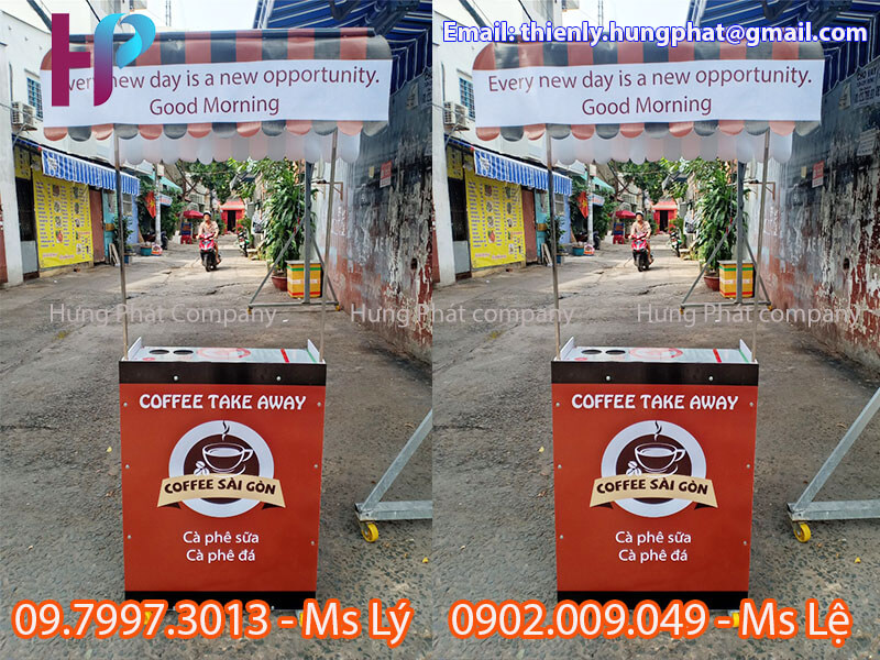 quầy lắp ráp bán cà phê vỉa hè