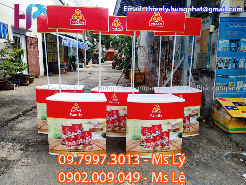 bộ quầy nhựa lắp ráp tiếp thị lưu động quảng cáo