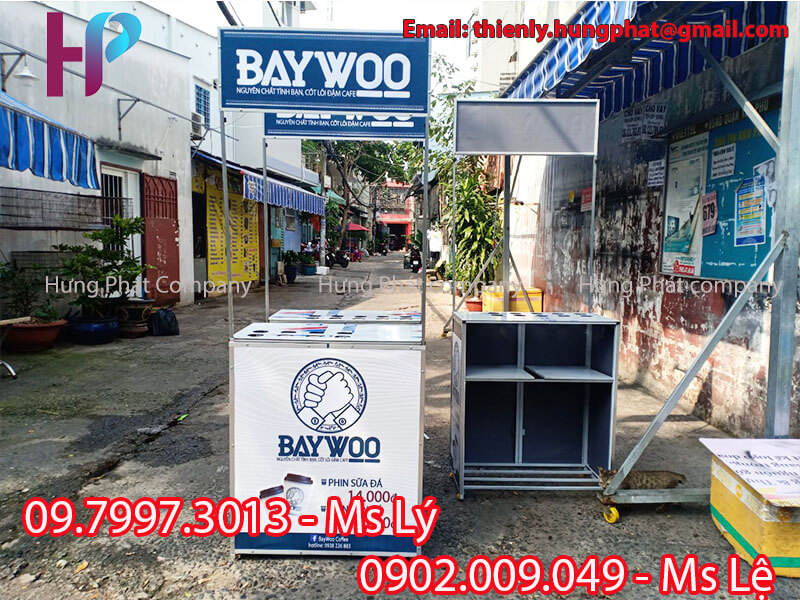 quầy bán cà phê take away lưu động đẹp