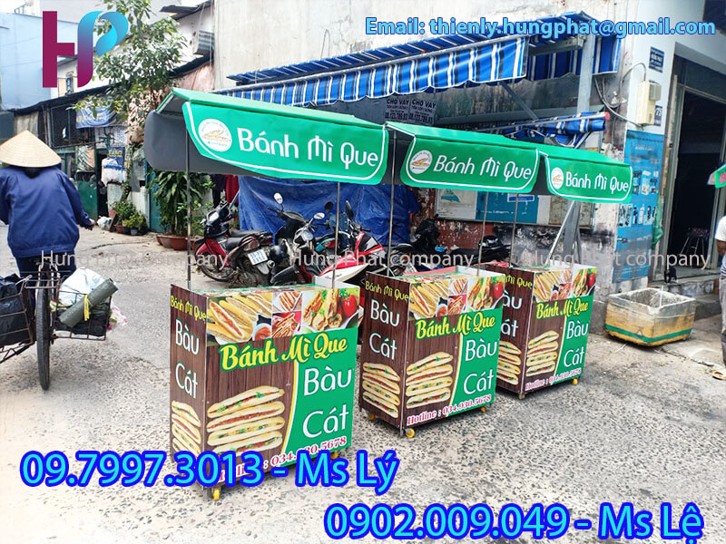 quầy lắp ráp bán bánh mì que bằng sắt