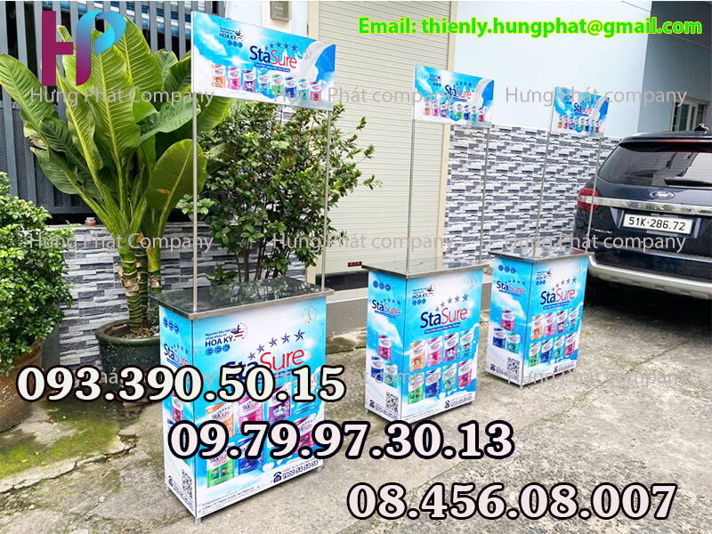 quầy sắt lắp ráp tiếp thị sản phẩm siêu thị