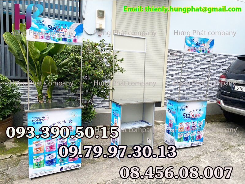 quầy sắt lắp ráp tiếp thị sản phẩm đẹp