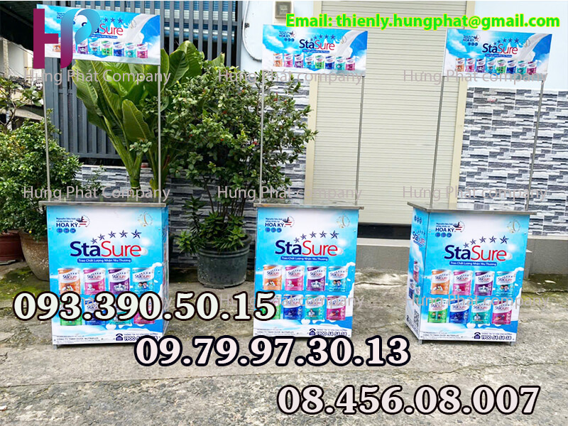 quầy sắt lắp ráp tiếp thị sản phẩm quảng cáo