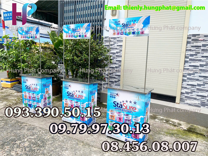quầy sắt lắp ráp tiếp thị sản phẩm