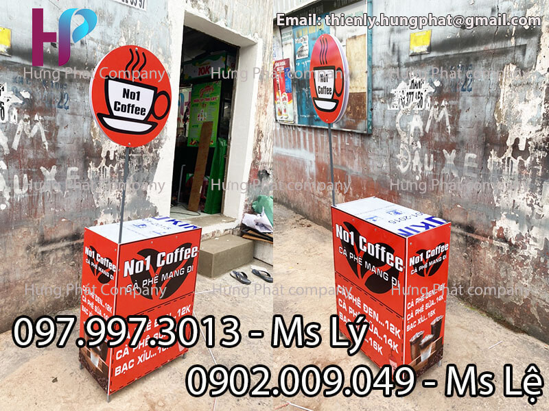 xe cà phê take away nhỏ gọn lưu động