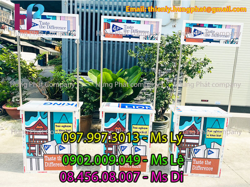 quầy nhôm gấp gọn lưu động