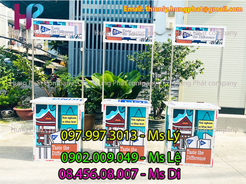 quầy nhôm gấp gọn