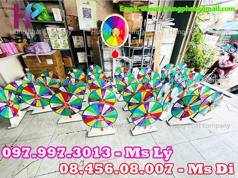 vòng quay may mắn tiếp thị sản phẩm