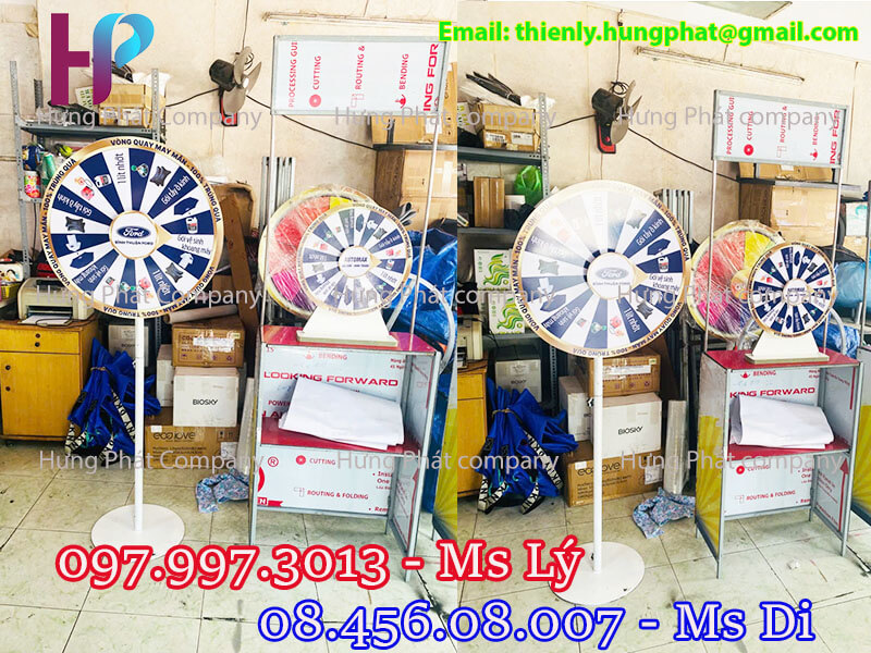 vòng quay may mắn quảng cáo lưu động
