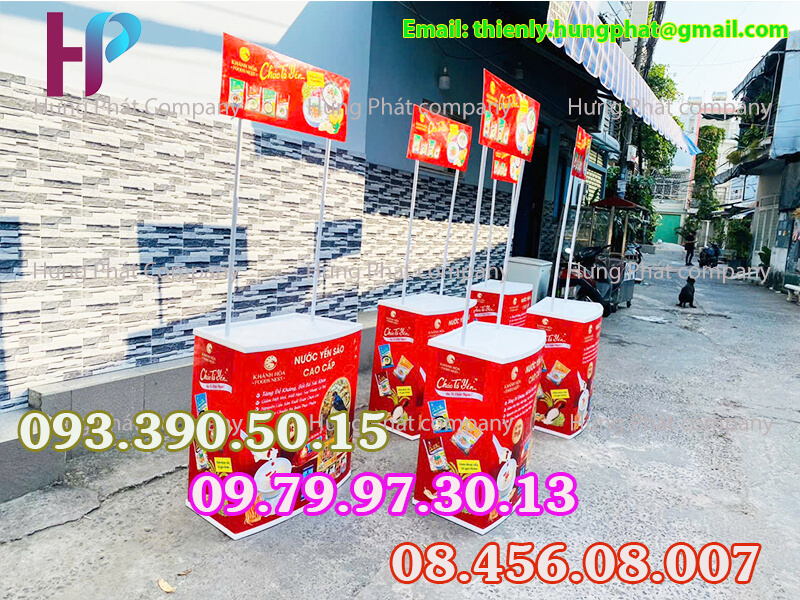 quầy sampling gấp gọn lưu động