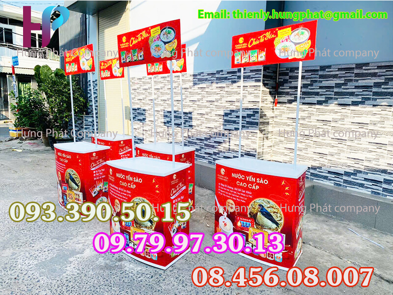 quầy sampling gấp gọn siêu thị