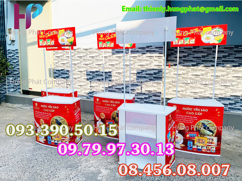 quầy sampling gấp gọn đẹp