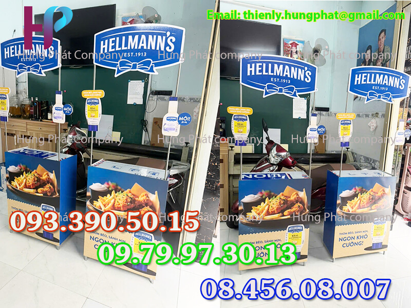 quầy gấp gọn trưng bày sản phẩm