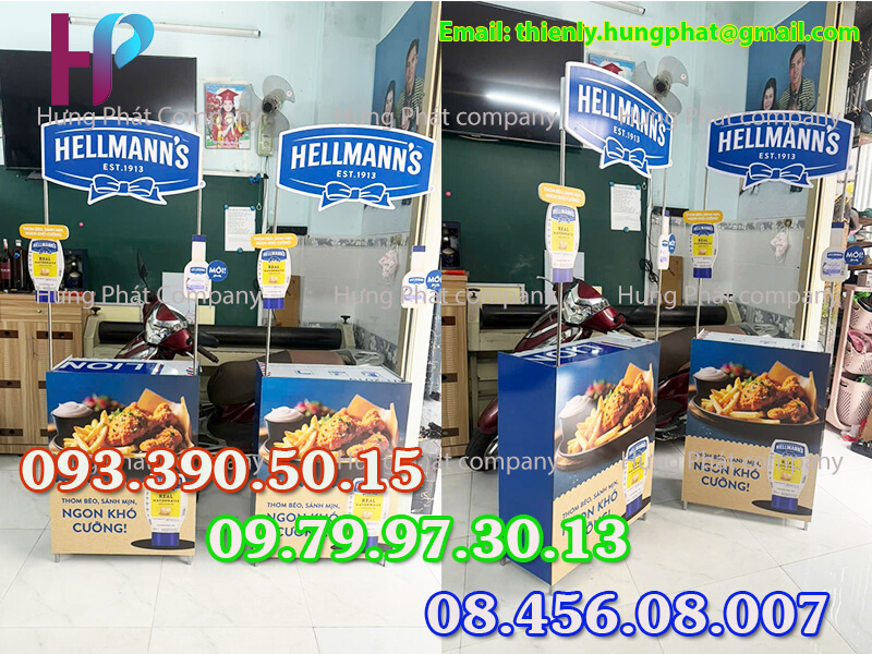 quầy gấp gọn trưng bày sản phẩm lưu động