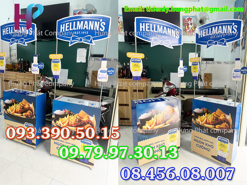 quầy gấp gọn trưng bày sản phẩm lắp ráp